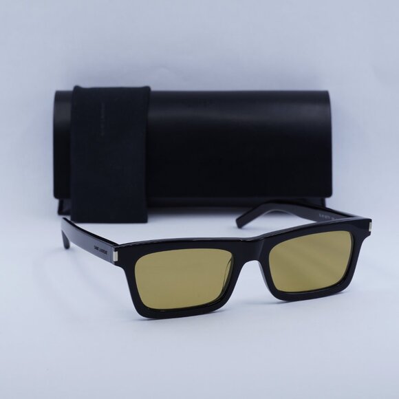 ?️ New Saint Laurent SL461 BETTY 008 Sunglasses - Black Frame, Yellow Lenses main image 5